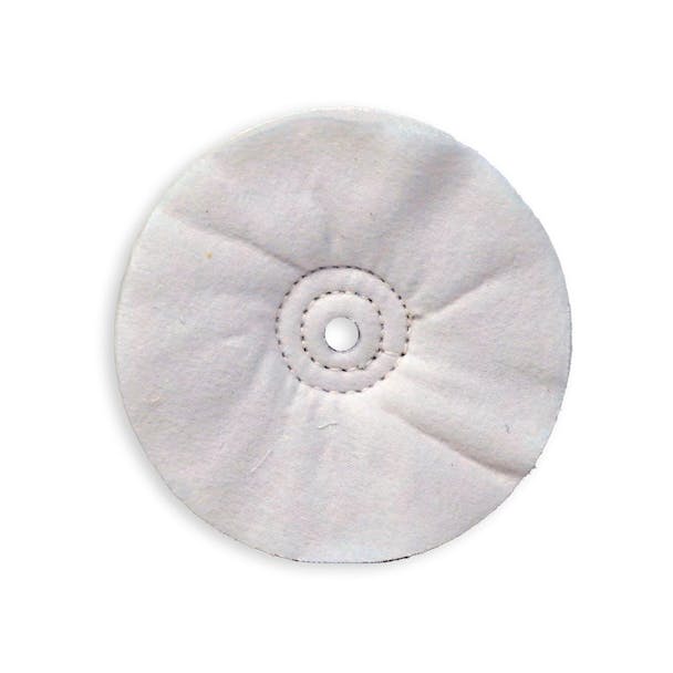 Zephyr White Domet Flannel 30ply Finish Lustre Buffing Wheel Circle Back