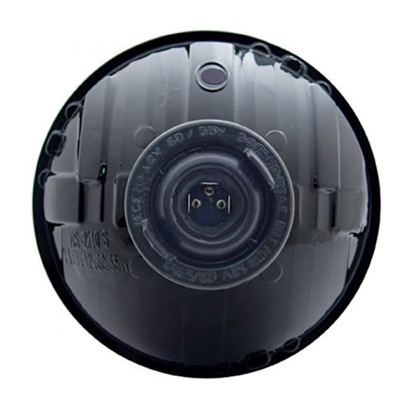 7" Round Crystal Headlight With Sylvania Halogen Bulb Back