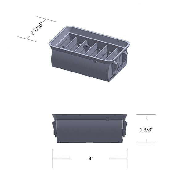 Freightliner FLD Classic Chrome AC Vent Dimensions