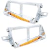 14 LED Freightliner FLD Headlight Bezel - Amber LED/Amber Lens
