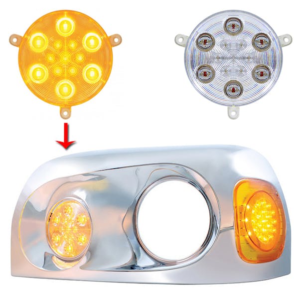 Freightliner Century High Powered LED Clear Daytime Running Light 2005 & Newer