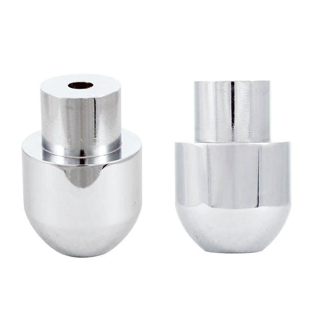 Chrome Shift Knob Adapter Side View & Front View