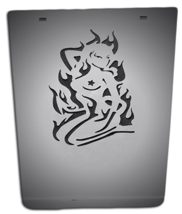 Stainless Lonestar Bad Girl Anti-Sail Mud Flap Plate