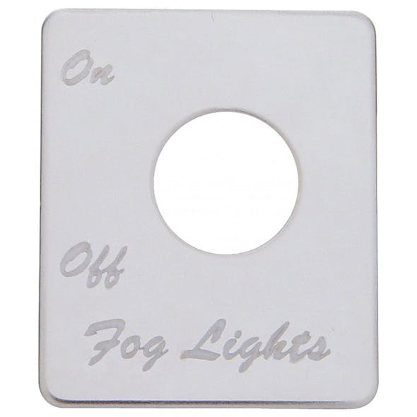 Peterbilt Stainless Steel Fog Light Switch Plate