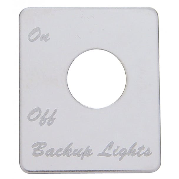 Peterbilt Stainless Steel Backup Light Switch Plate