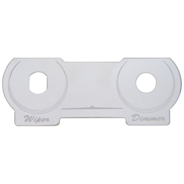 Peterbilt Stainless Steel Dimmer & Wiper Switch Plate
