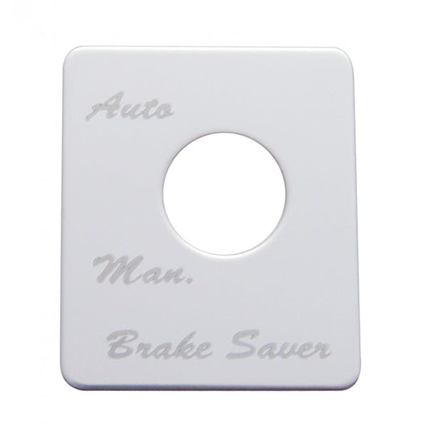 Peterbilt Stainless Steel Brake Saver Switch Plate