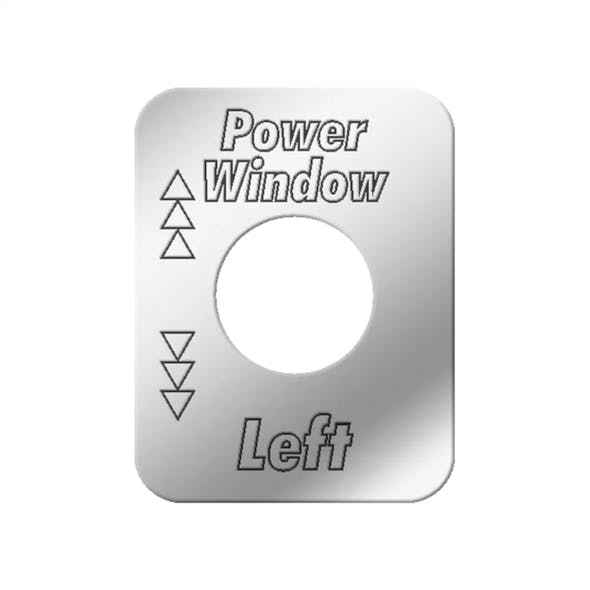 Kenworth Stainless Steel Left Power Window Switch Plate