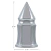Chrome V Spike Thread On Lug Nut Covers - Dimensions