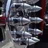 Chrome V Spike Lug Nut Covers On Truck