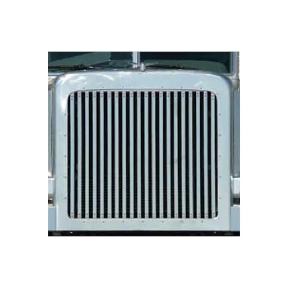 Peterbilt 388 389 589 Grill with Vertical Bars Stainless