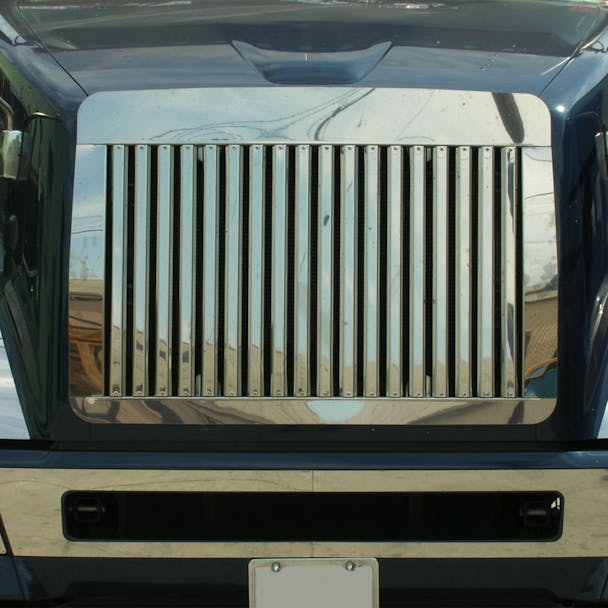 Volvo VNL 670 730 780 Grill with Vertical Bars 2004 & Newer Close Up