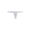 Chrome Longhorn Skull Cutout