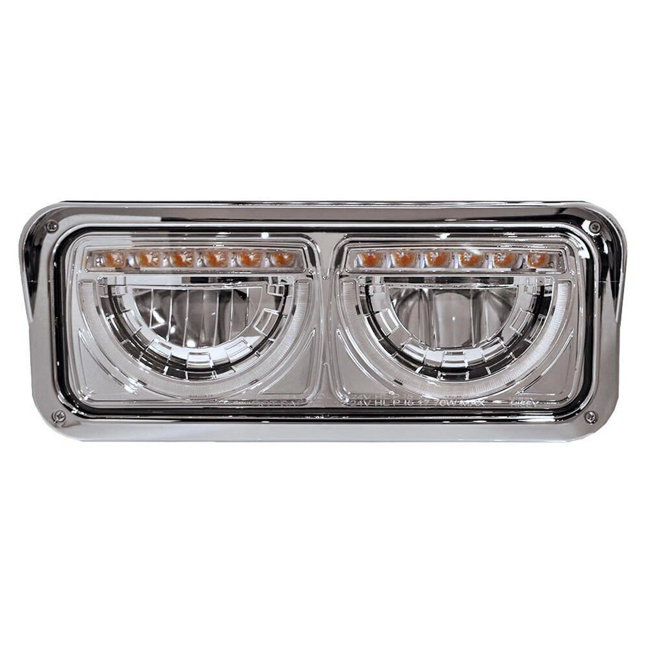 Freightliner Classic Half Moon Rectangular Chrome Headlight Assembly