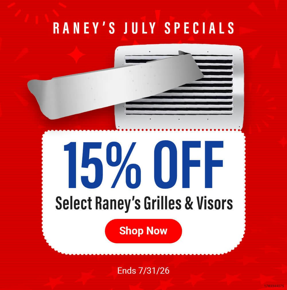Up to 15% Off All Raney's Grilles and Visors