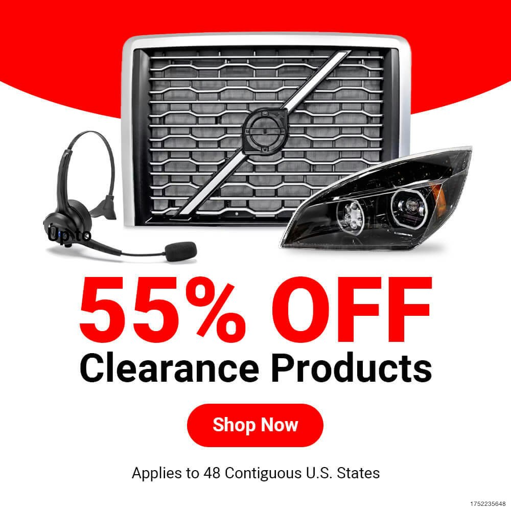 Save big with up to 55% off clearance semi-truck parts and accessories! Limited-time deals await in Raney's clearance section—shop now.