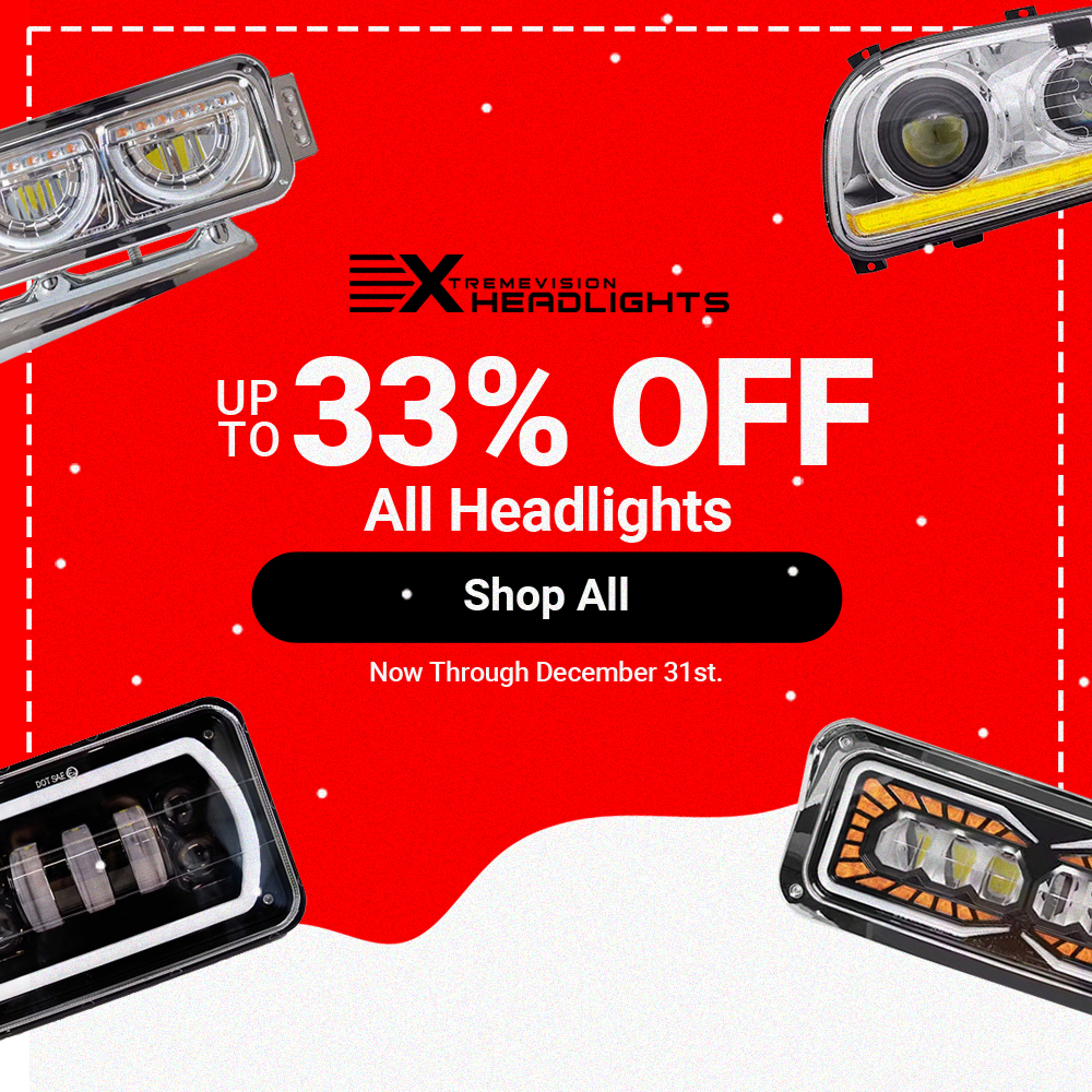 See clearly with Extreme Vision headlights! Save up to 33% this December on cutting-edge lighting solutions for your semi-truck at Raney's Truck Parts.