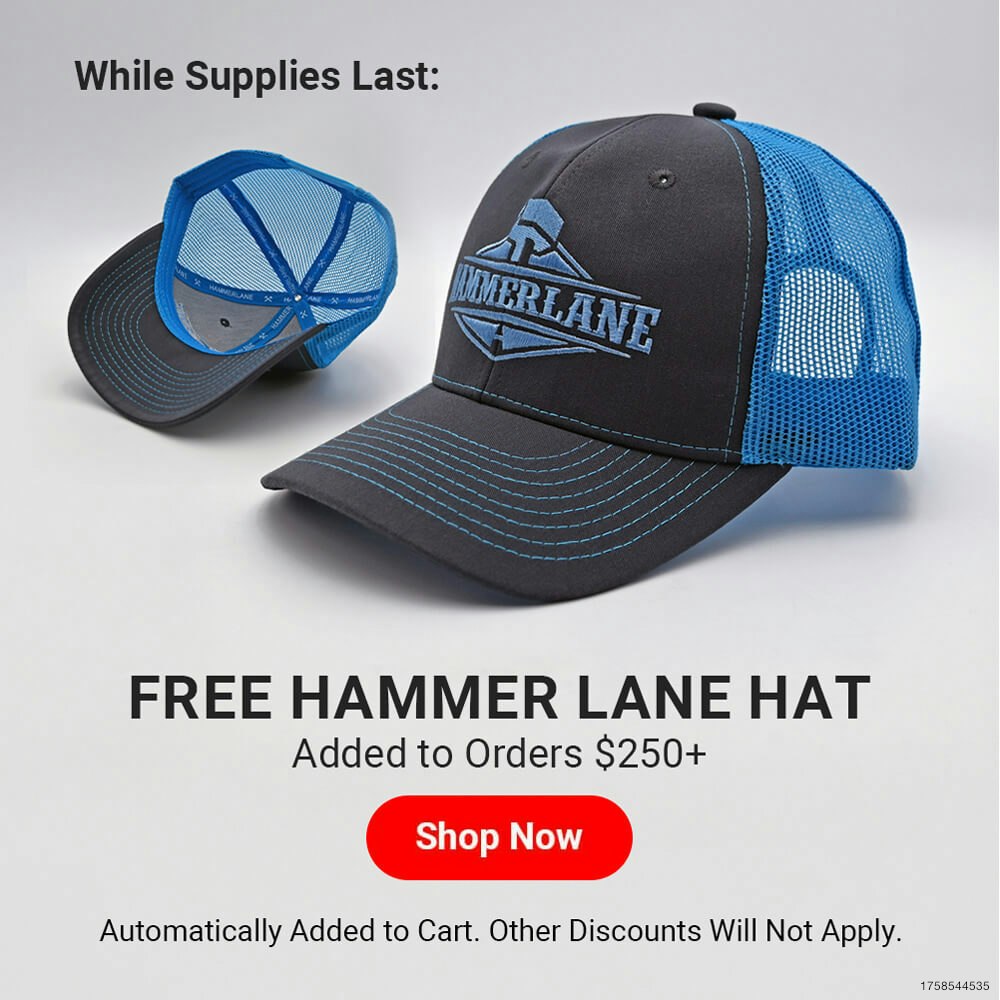 Free Hammerlane Hat with Orders Over $250!