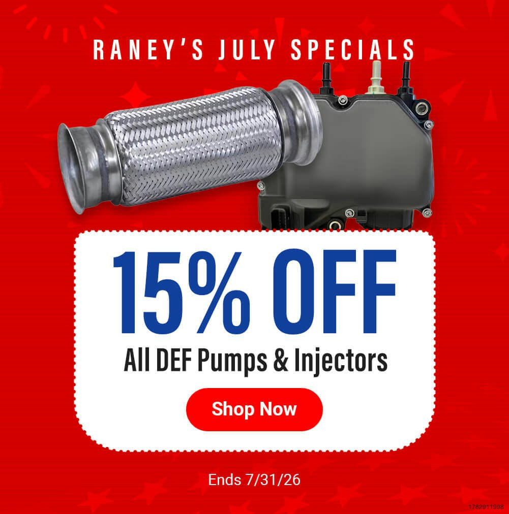 15% Off All DEF Pump & Injectors