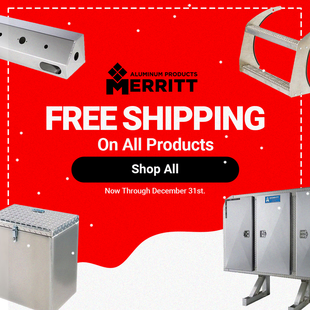 Lightweight and durable Merritt Aluminum Products ship free this December! Shop top-quality semi-truck parts now at Raney's Truck Parts.