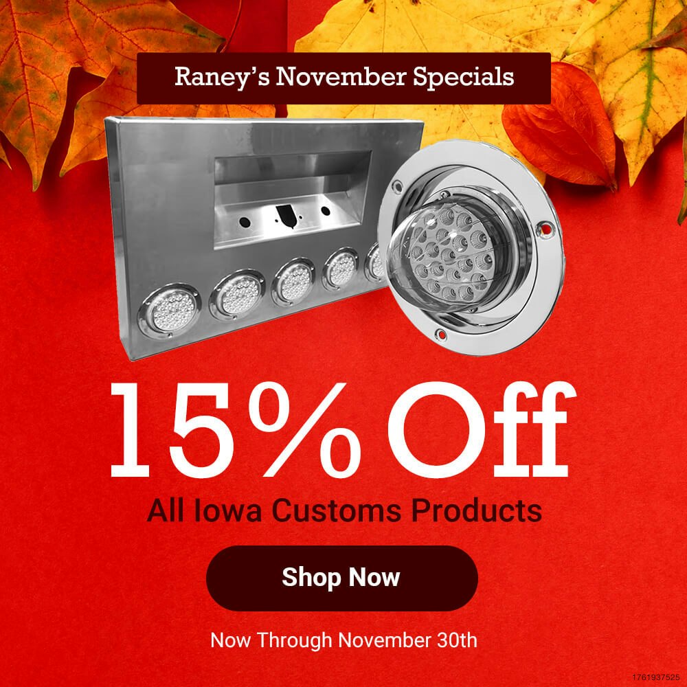 15% off all Iowa Customs Products