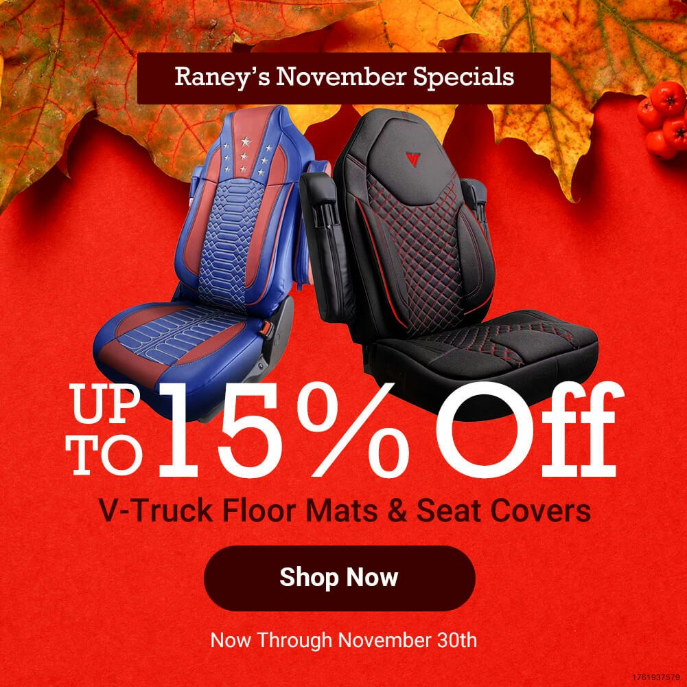 Up to 15% off V-Truck Floor Mats & Seat Covers