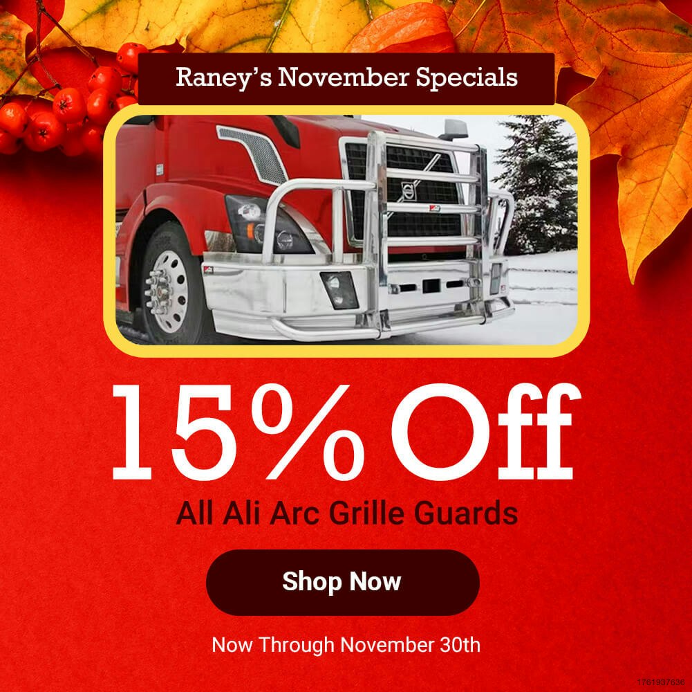 15% off all Ali Arc Grille Guards